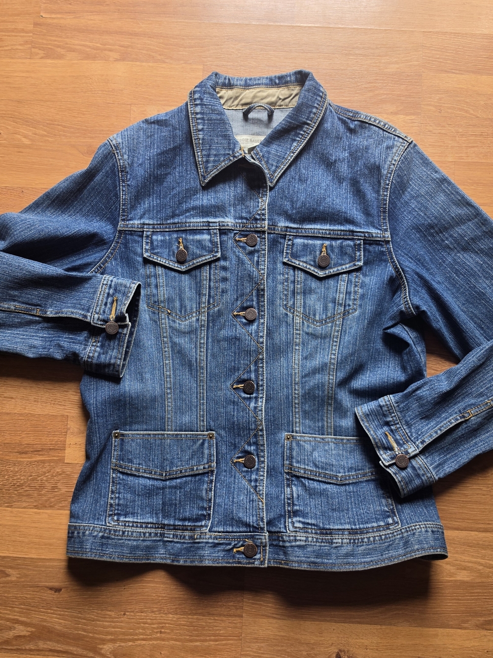 Eddie Bauer Utility Denim Jacket Denim Jacket Blue Large
